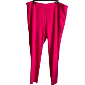 Ashley Stewart Women’s Fuchsia Straight Leg Stretch Pants Plus Size 22/24 Travel